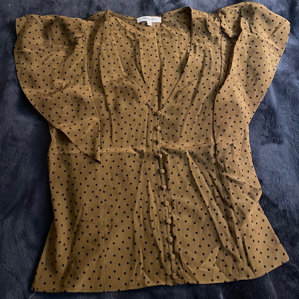Madewell Silk PolkaDot Blouse